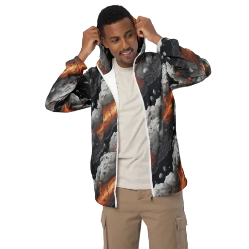 Meteorite Noir on a Men's Windbreaker