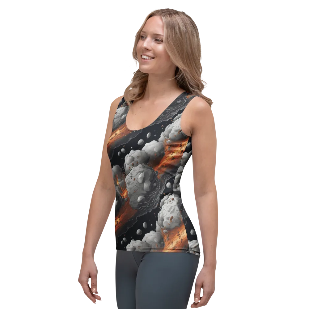 Meteorite Noir on Women's Tank Top — Left Front