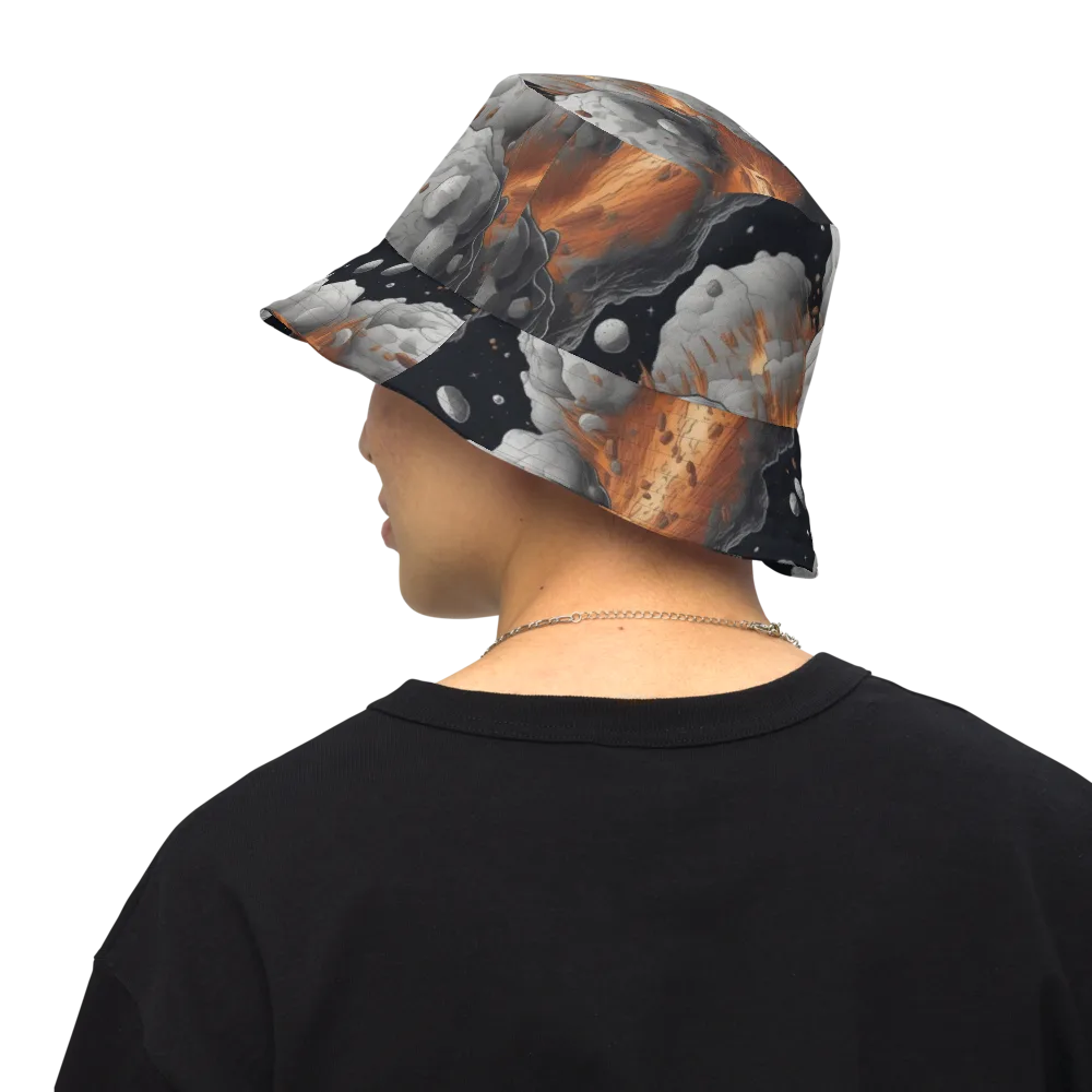 Meteorite Noir on Reversible Bucket Hat — Back Inside