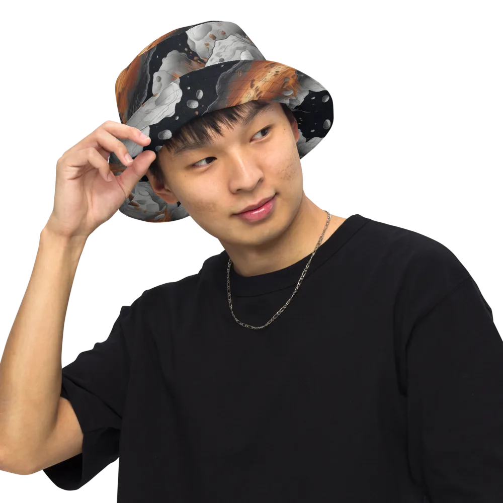 Meteorite Noir on Reversible Bucket Hat — Front Inside