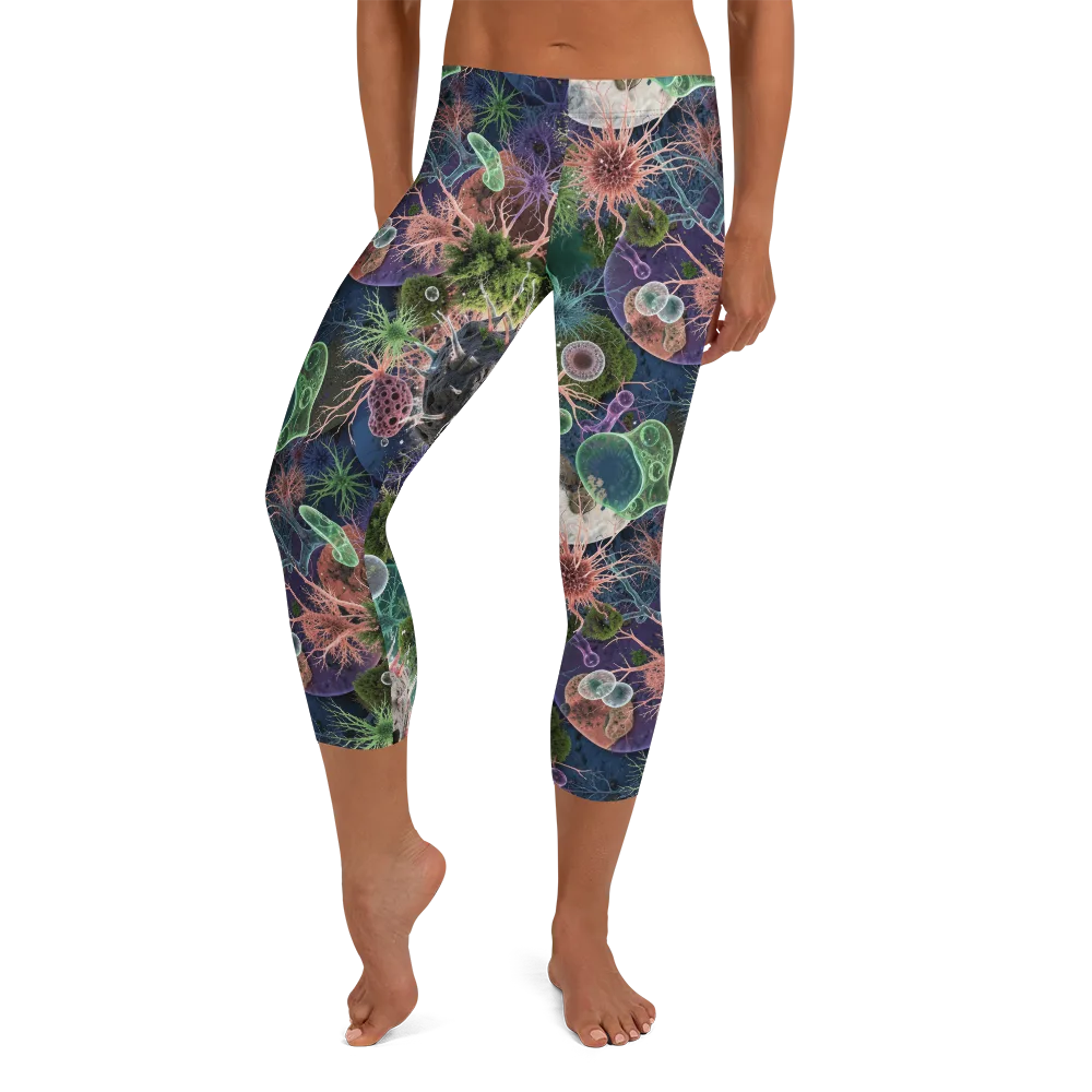 Microbial Garden on Capri Leggings — Front