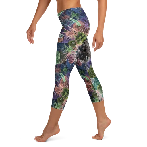 Microbial Garden on a Capri Leggings