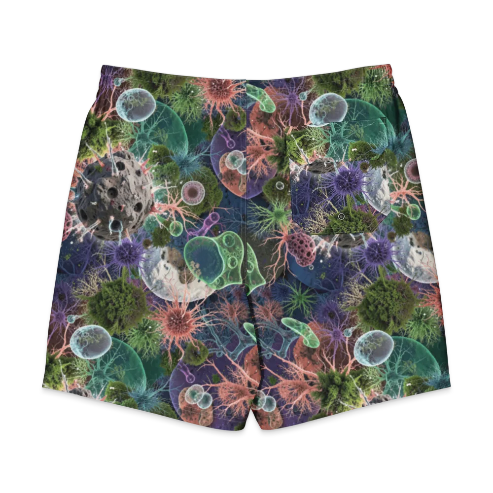 Microbial Garden on Men's Board Shorts — Back