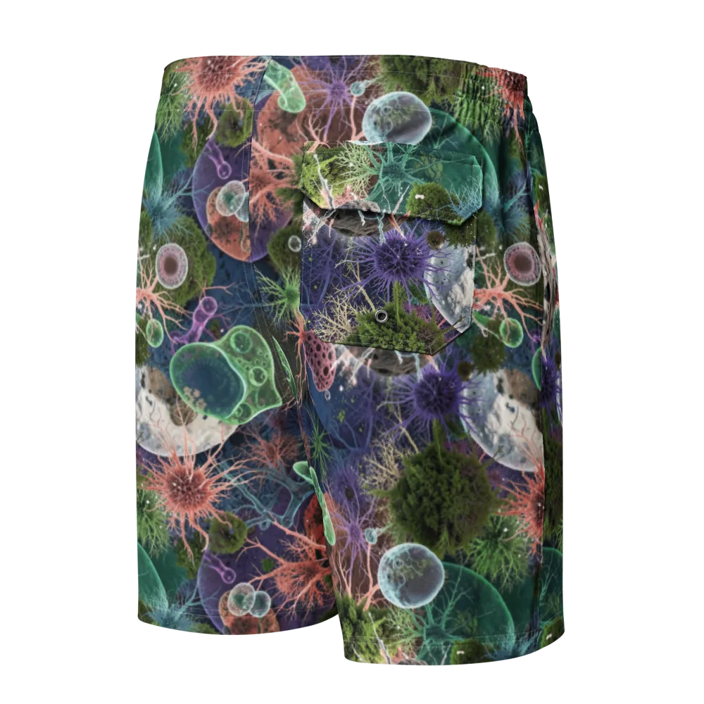 Microbial Garden on Men's Board Shorts — Back