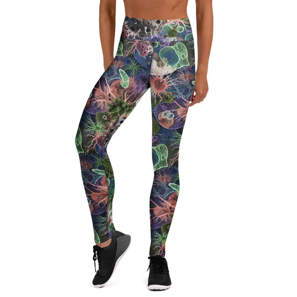 Microbial Garden on Yoga Leggings — Front