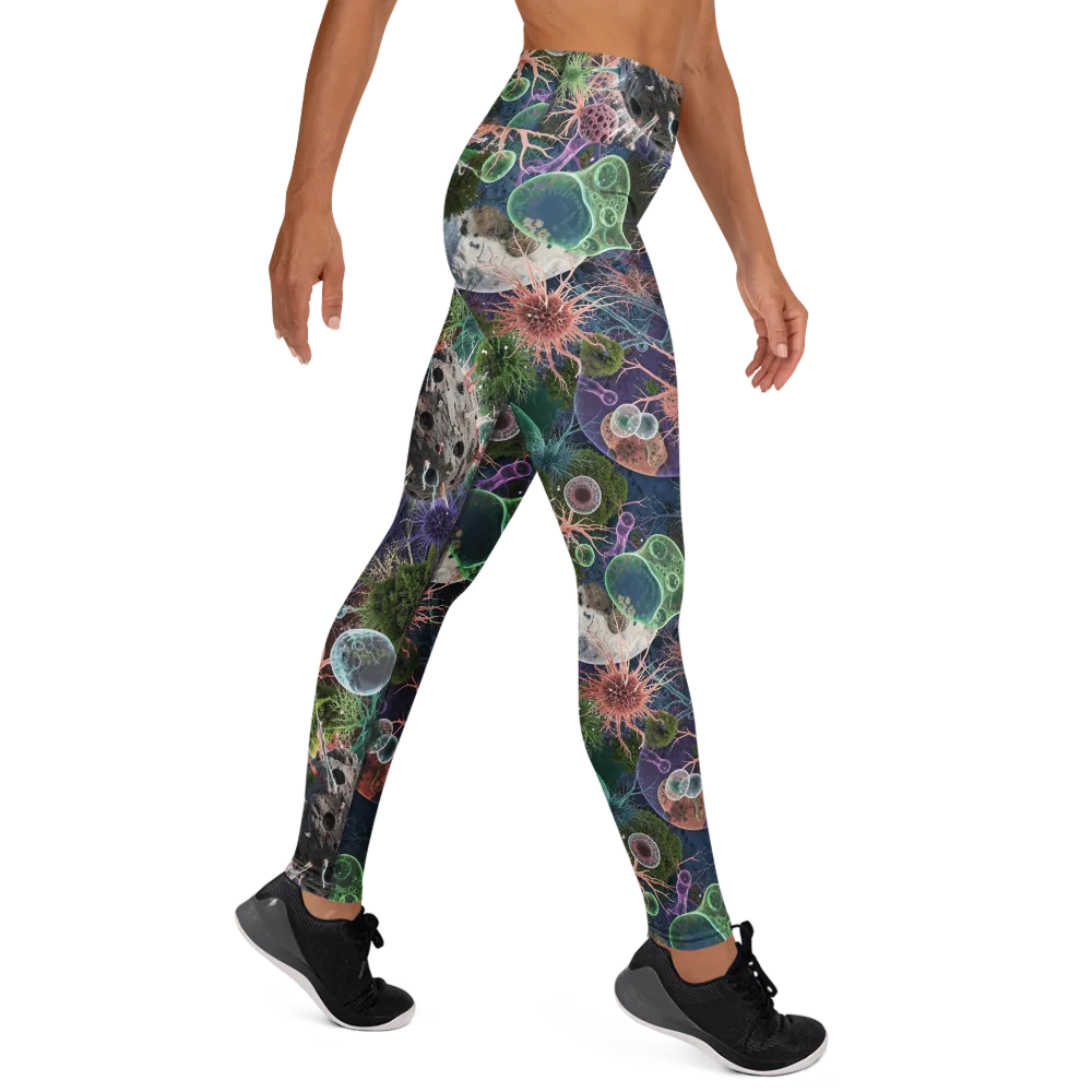 Microbial Garden on Yoga Leggings — Right
