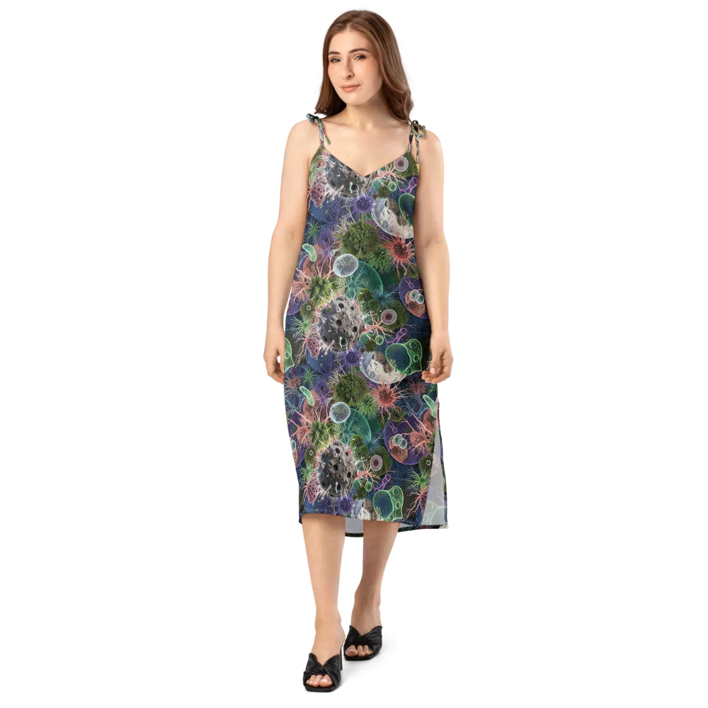 Microbial Garden on Slip Dress — Front