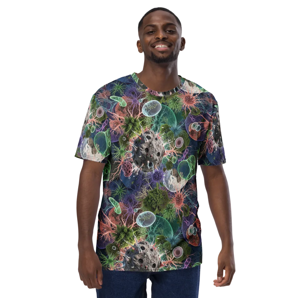 Microbial Garden on Men's Crew Neck T-Shirt — Front