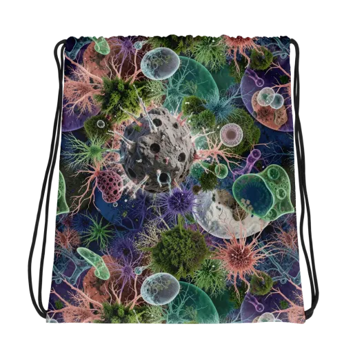 Microbial Garden on a Drawstring Bag