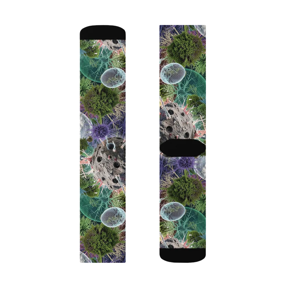 Microbial Garden on Socks — Right Sock