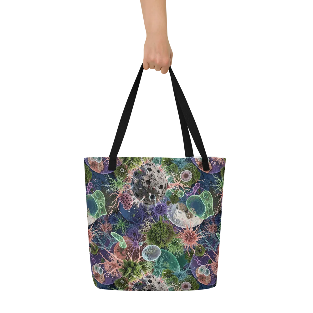 Microbial Garden on Large Tote Bag W/ Pocket — Front