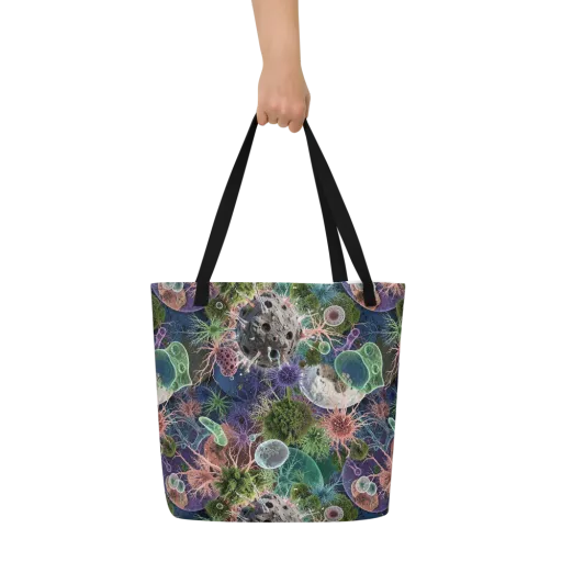 Microbial Garden on a Large Tote Bag W/ Pocket