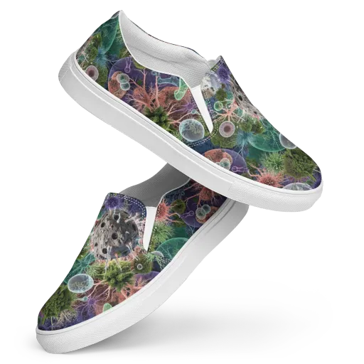 Microbial Garden on a Women's Slip-On Canvas Shoes