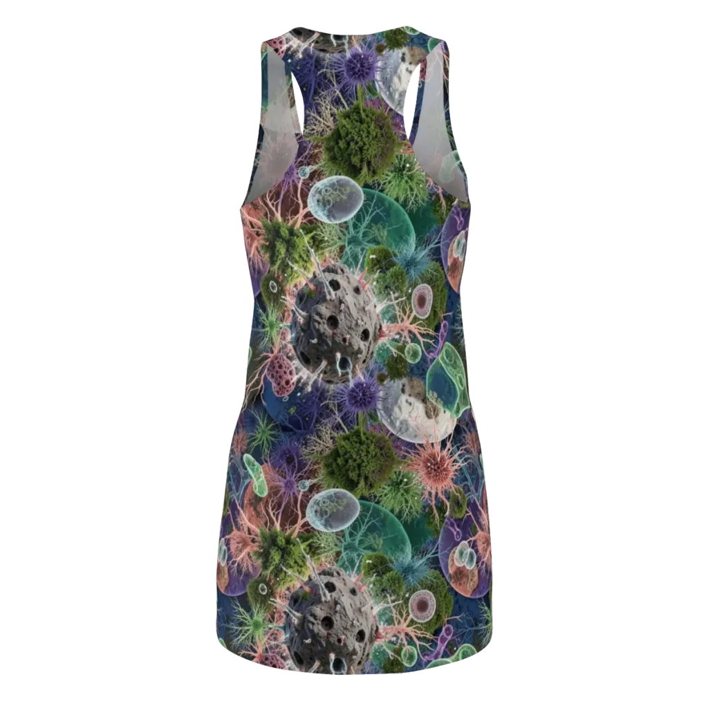 Microbial Garden on Racerback Dress — Back