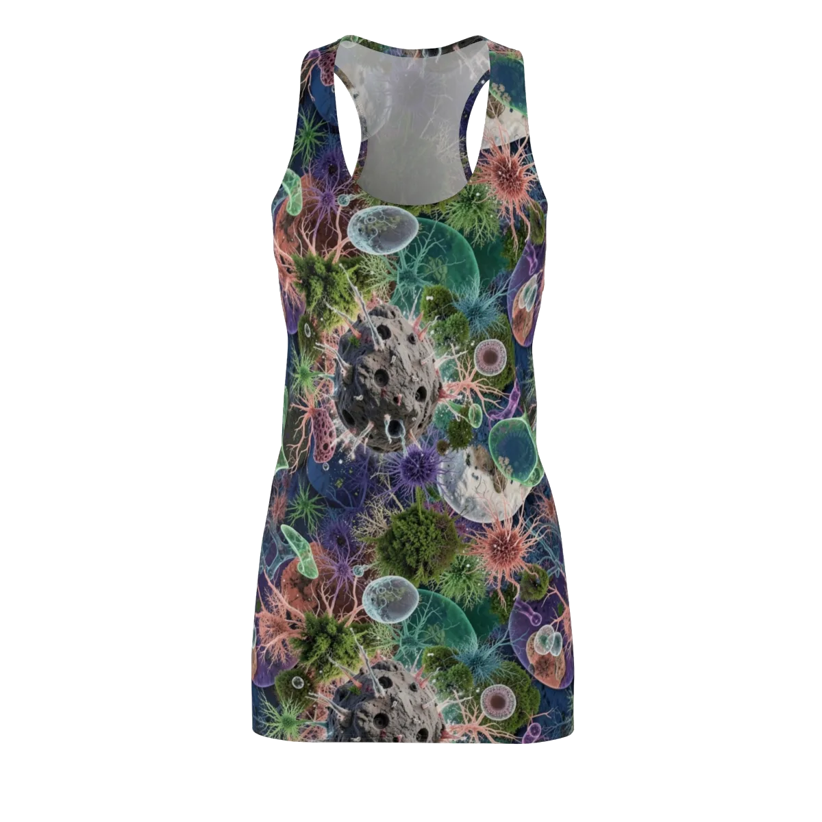 Microbial Garden on Racerback Dress — Front