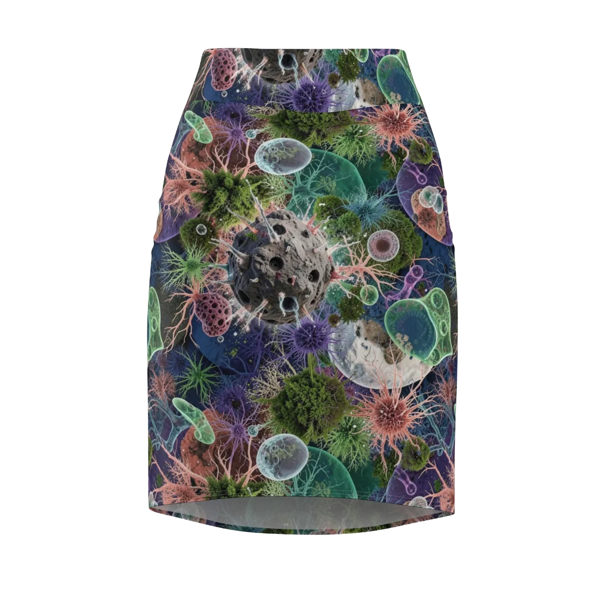 Microbial Garden on Pencil Skirt — Front