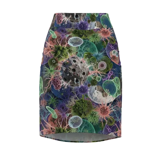 Microbial Garden on a Pencil Skirt