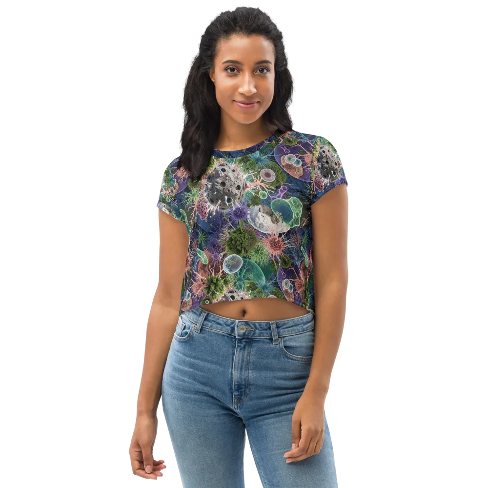 Microbial Garden on Crop Tee — Front