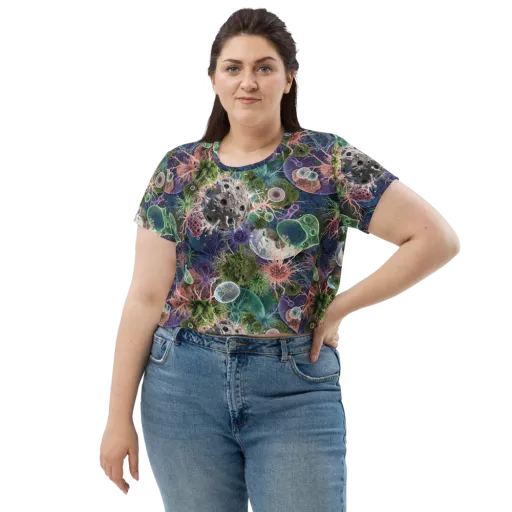 Microbial Garden on a Crop Tee