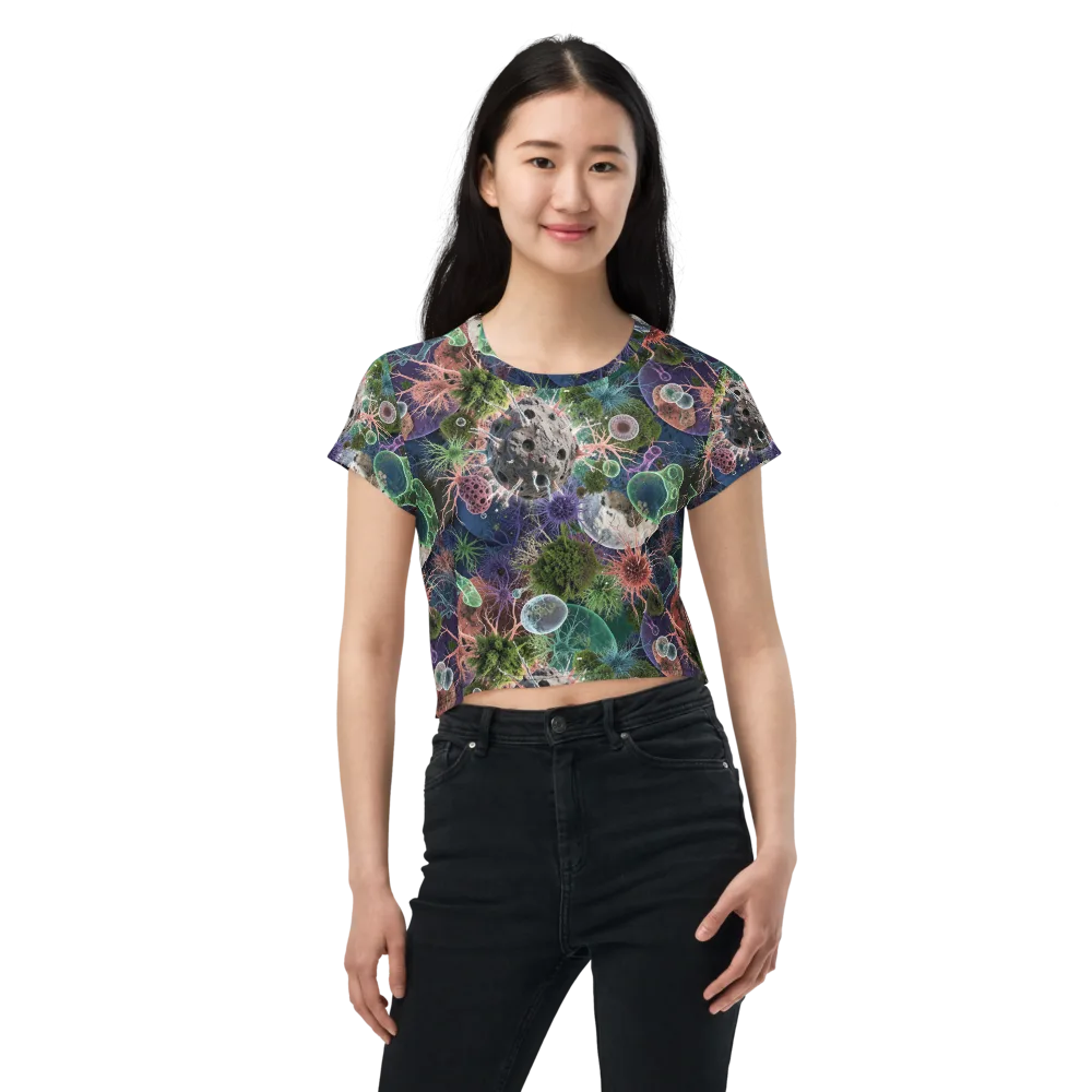 Microbial Garden on Crop Tee — Front