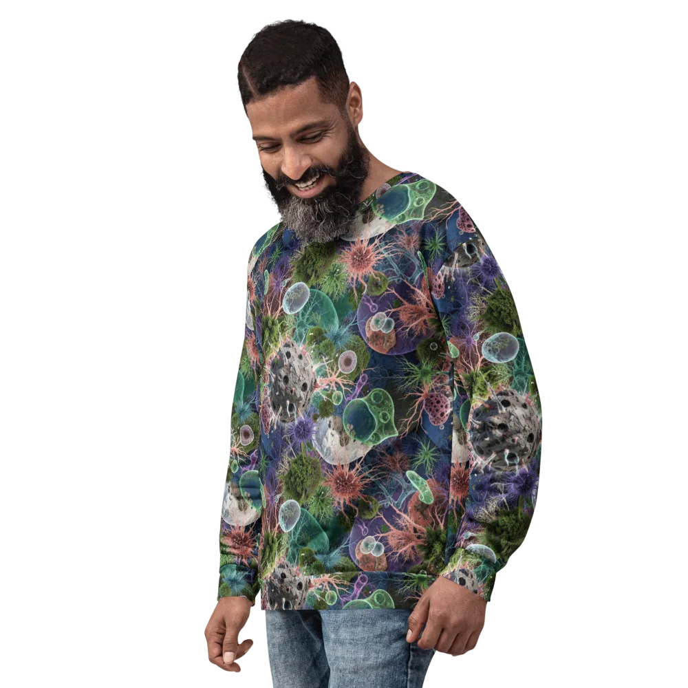Microbial Garden on Sweatshirt — Left Front