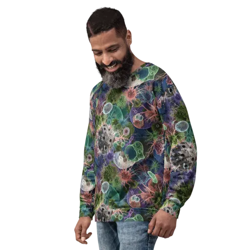 Microbial Garden on a Sweatshirt
