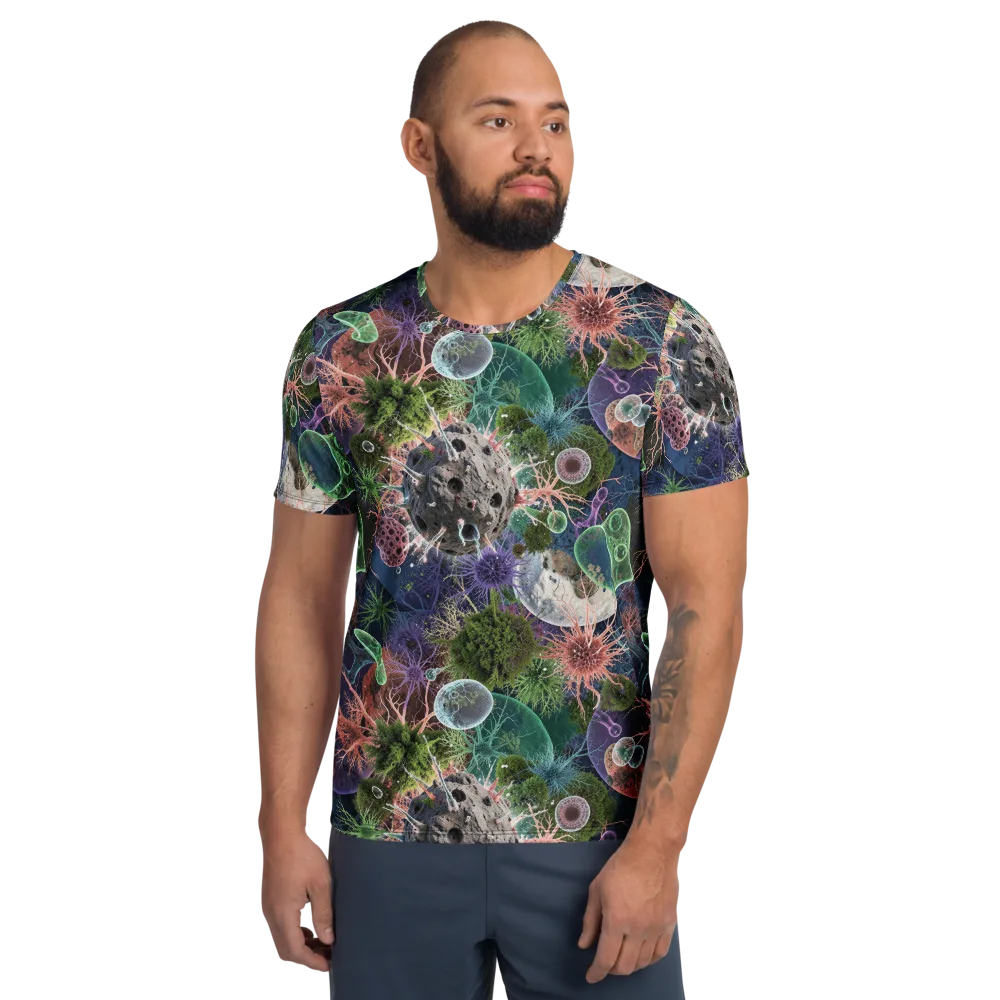 Microbial Garden on Men's Athletic T-Shirt — Front