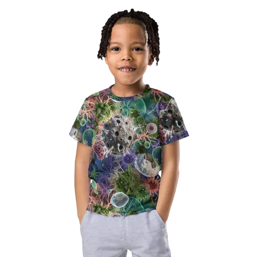 Microbial Garden on a Kids Crew Neck T-Shirt