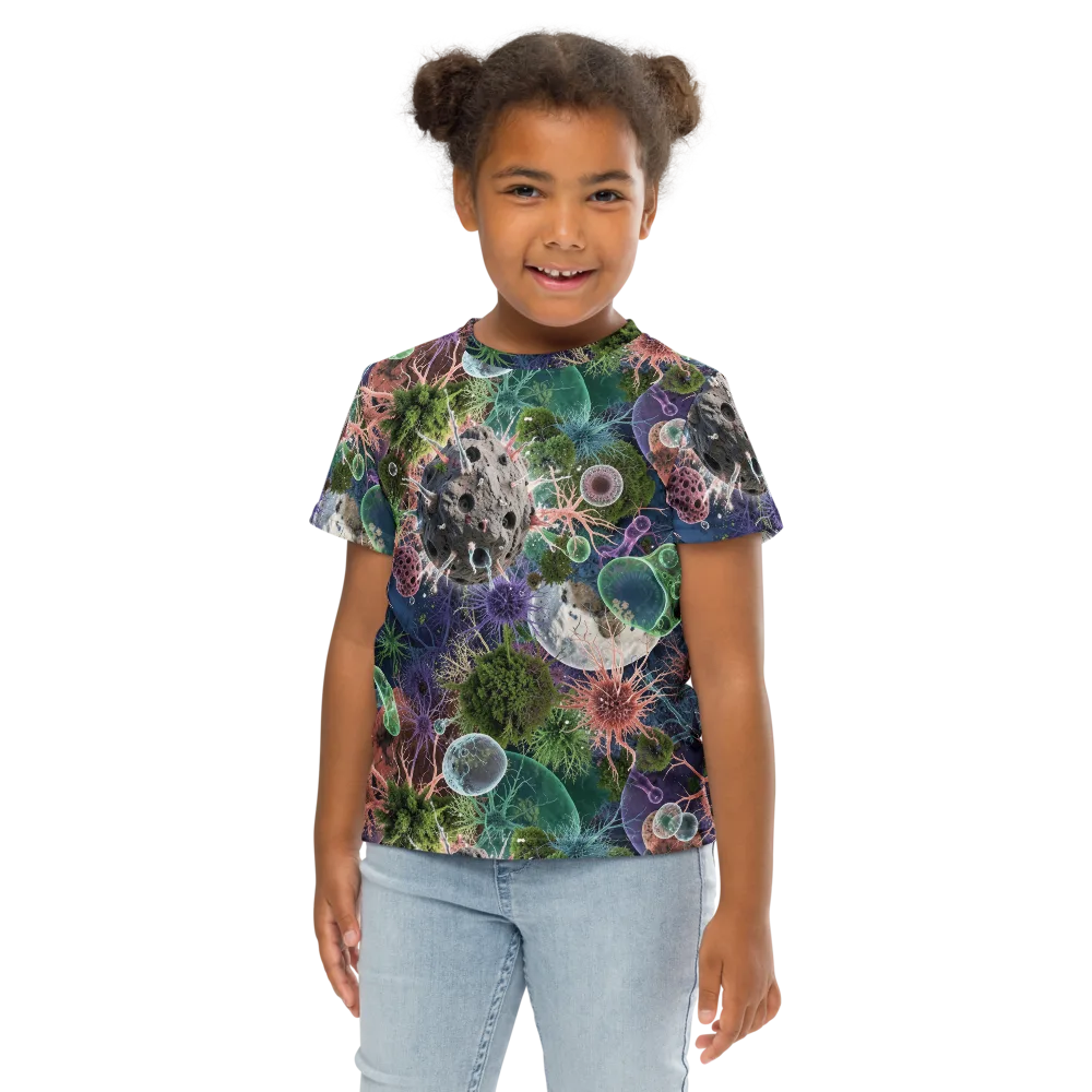 Microbial Garden on Kids Crew Neck T-Shirt — Front