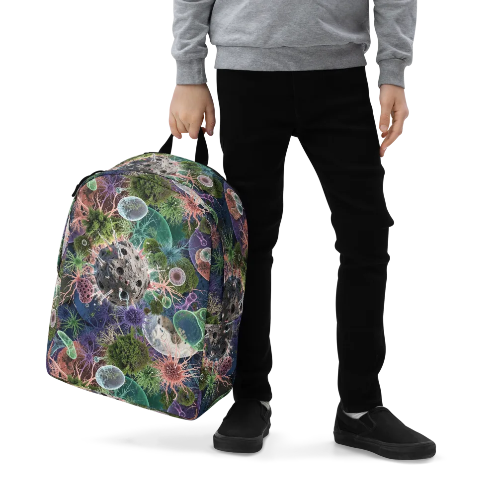 Microbial Garden on Minimalist Backpack — Zoomed-in