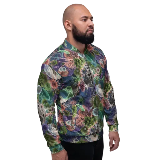 Microbial Garden on a Bomber Jacket