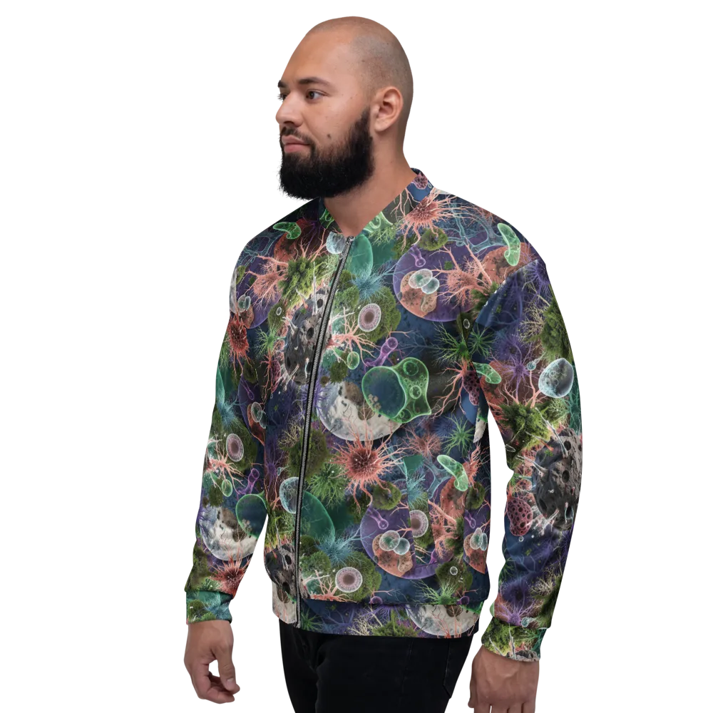 Microbial Garden on Bomber Jacket — Left