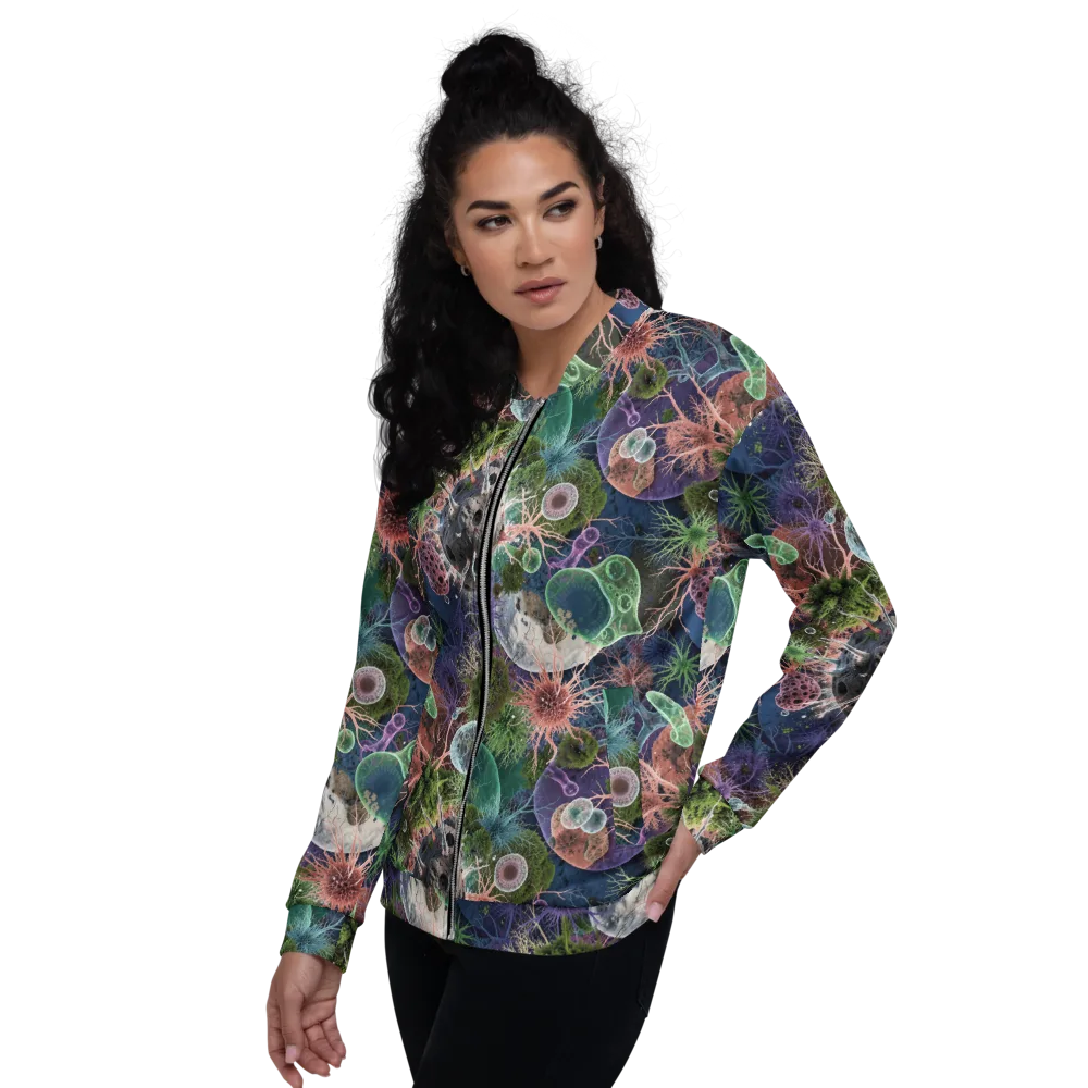 Microbial Garden on Bomber Jacket — Left