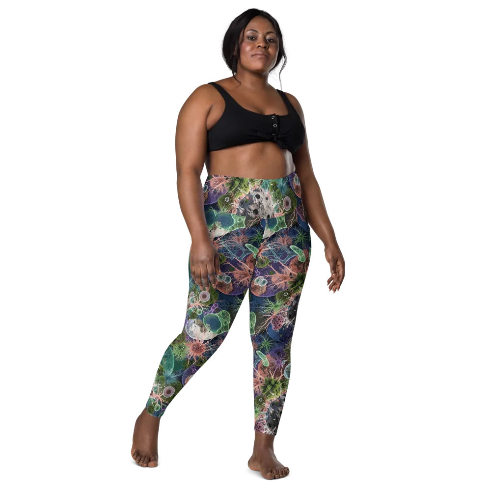 Microbial Garden on Leggings with Pockets — Front