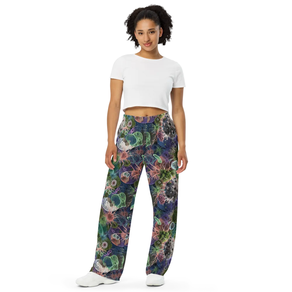 Microbial Garden on Wide-Leg Pants — Front