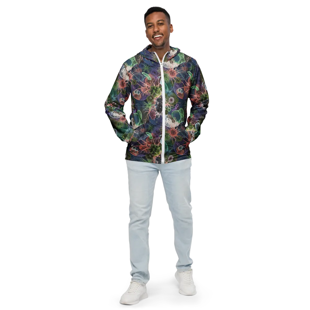 Microbial Garden on Men's Windbreaker — Front