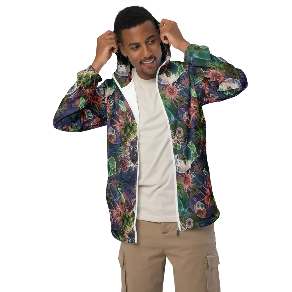 Microbial Garden on Men's Windbreaker — Front
