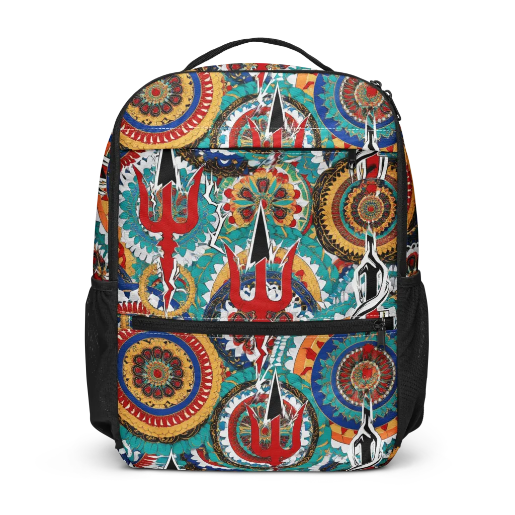 Trident Mandala on Utility Backpack — Front