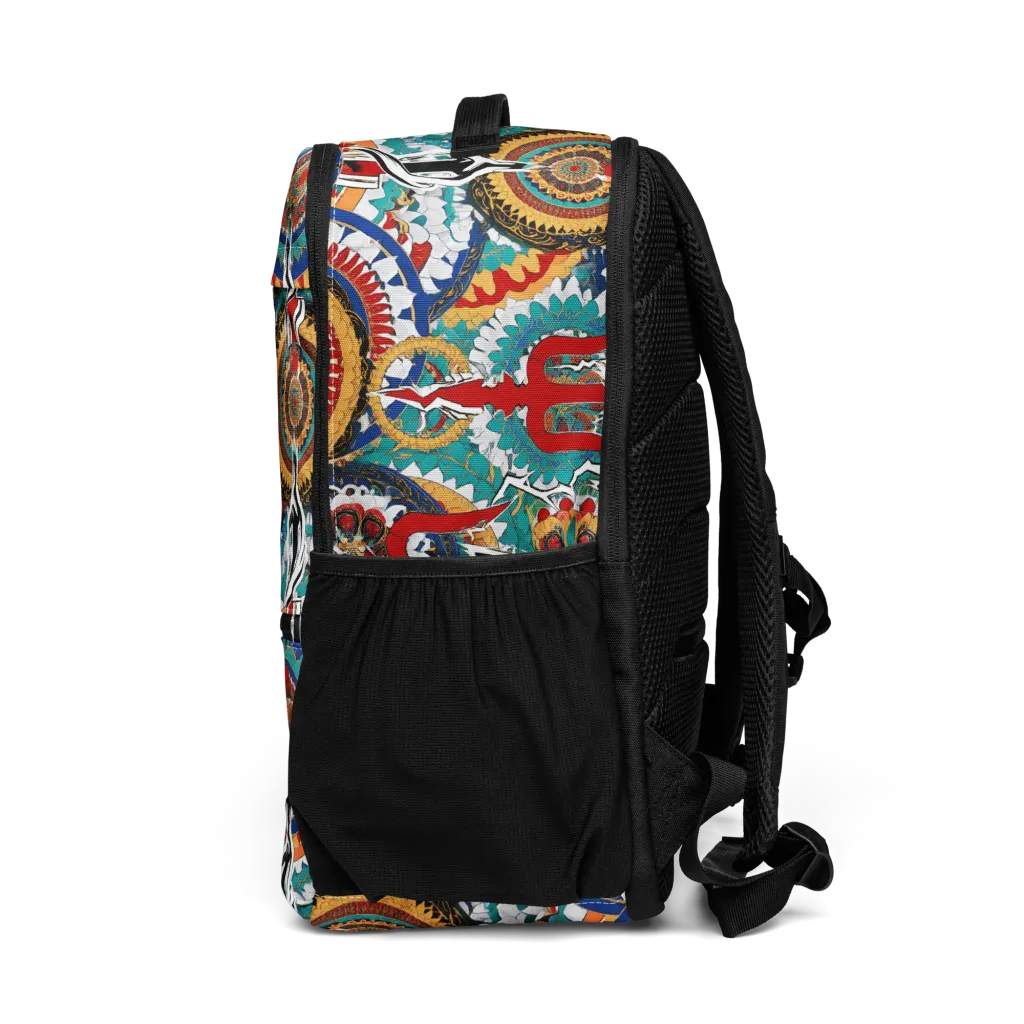 Trident Mandala on Utility Backpack — Left