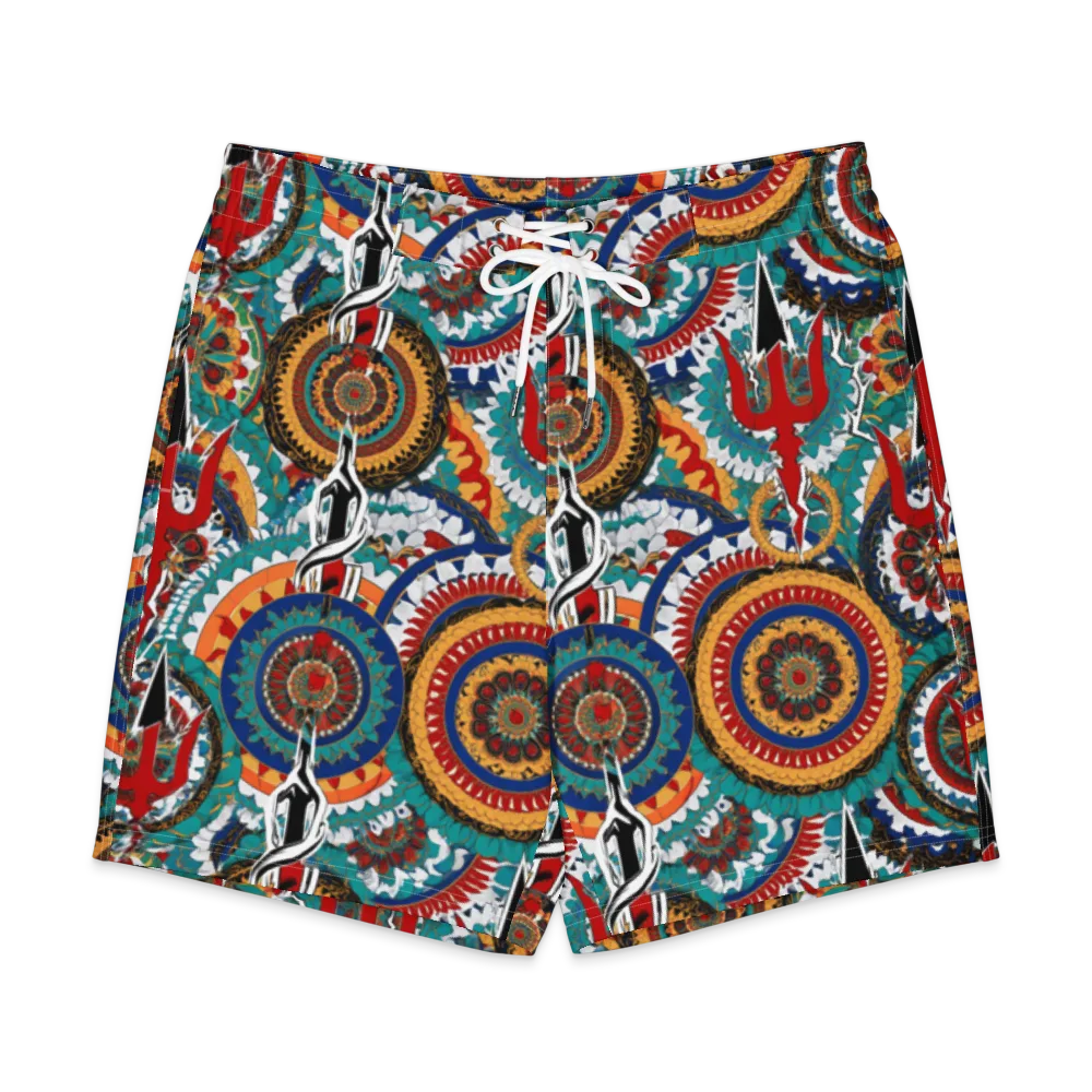Trident Mandala on Men's Board Shorts — Front