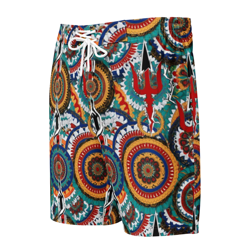 Trident Mandala on Men's Board Shorts — Front