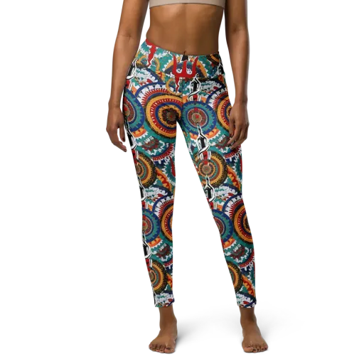 Trident Mandala on a Yoga Leggings