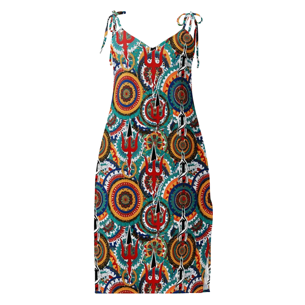 Trident Mandala on Slip Dress — Front