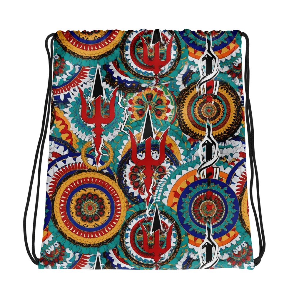 Trident Mandala on Drawstring Bag — Photo