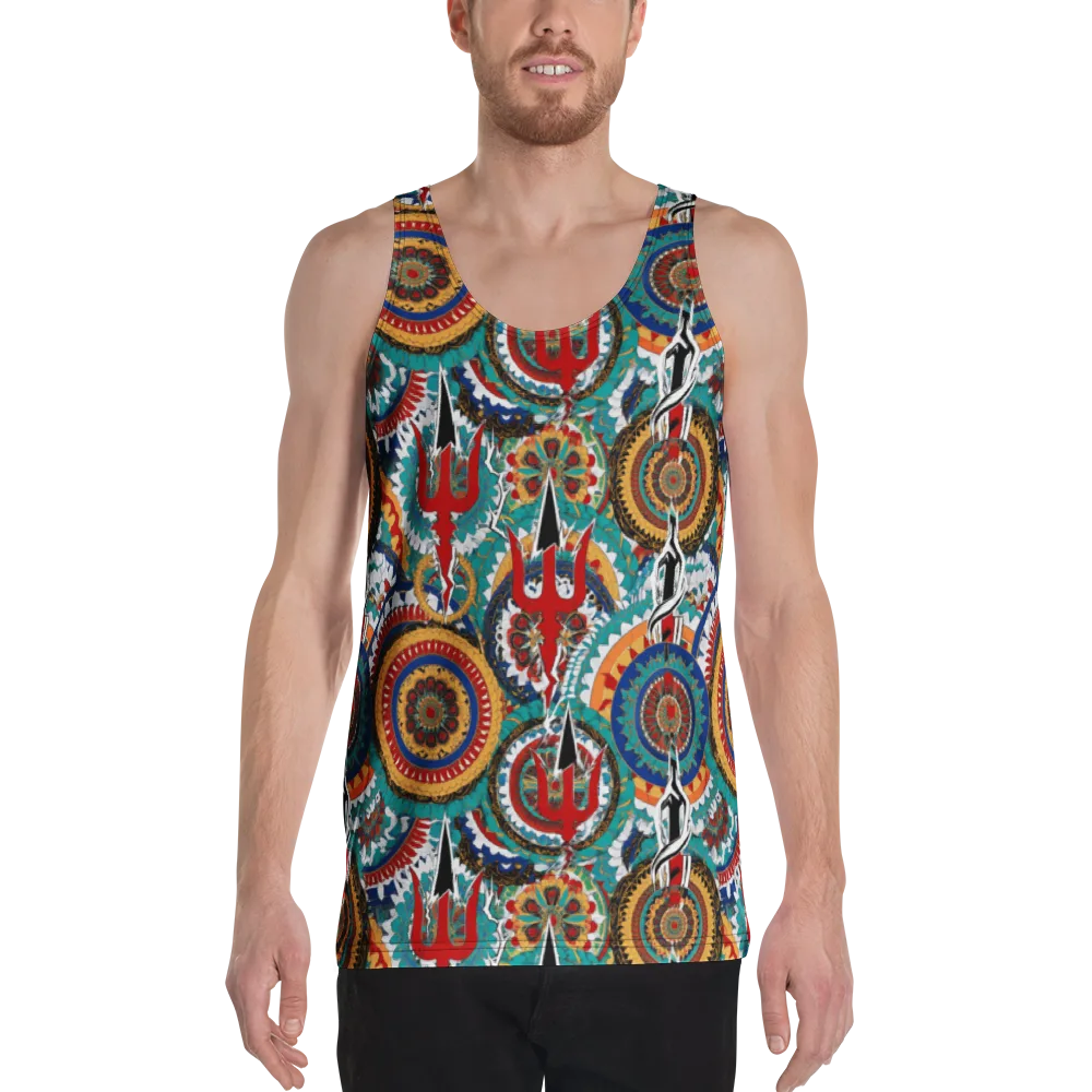 Trident Mandala on Men's Tank Top — Front