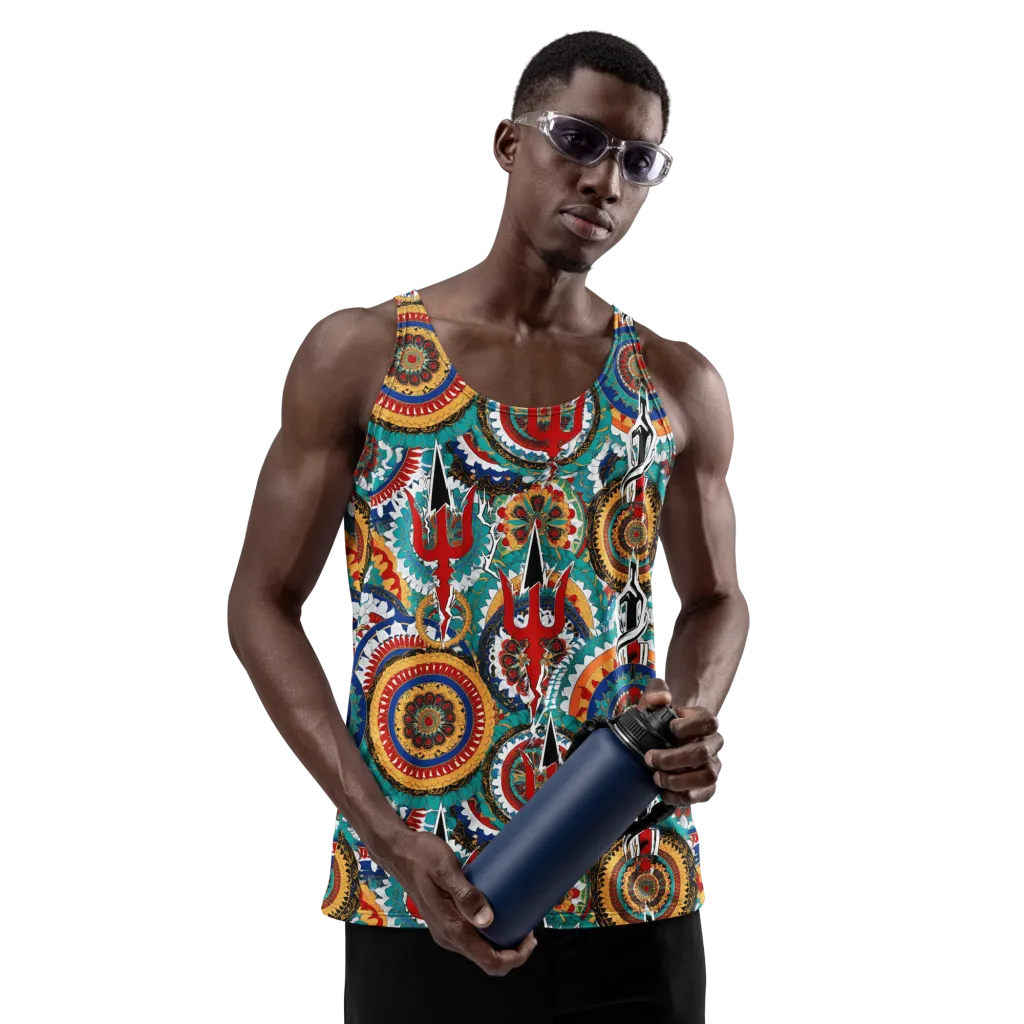 Trident Mandala on Men's Tank Top — Front
