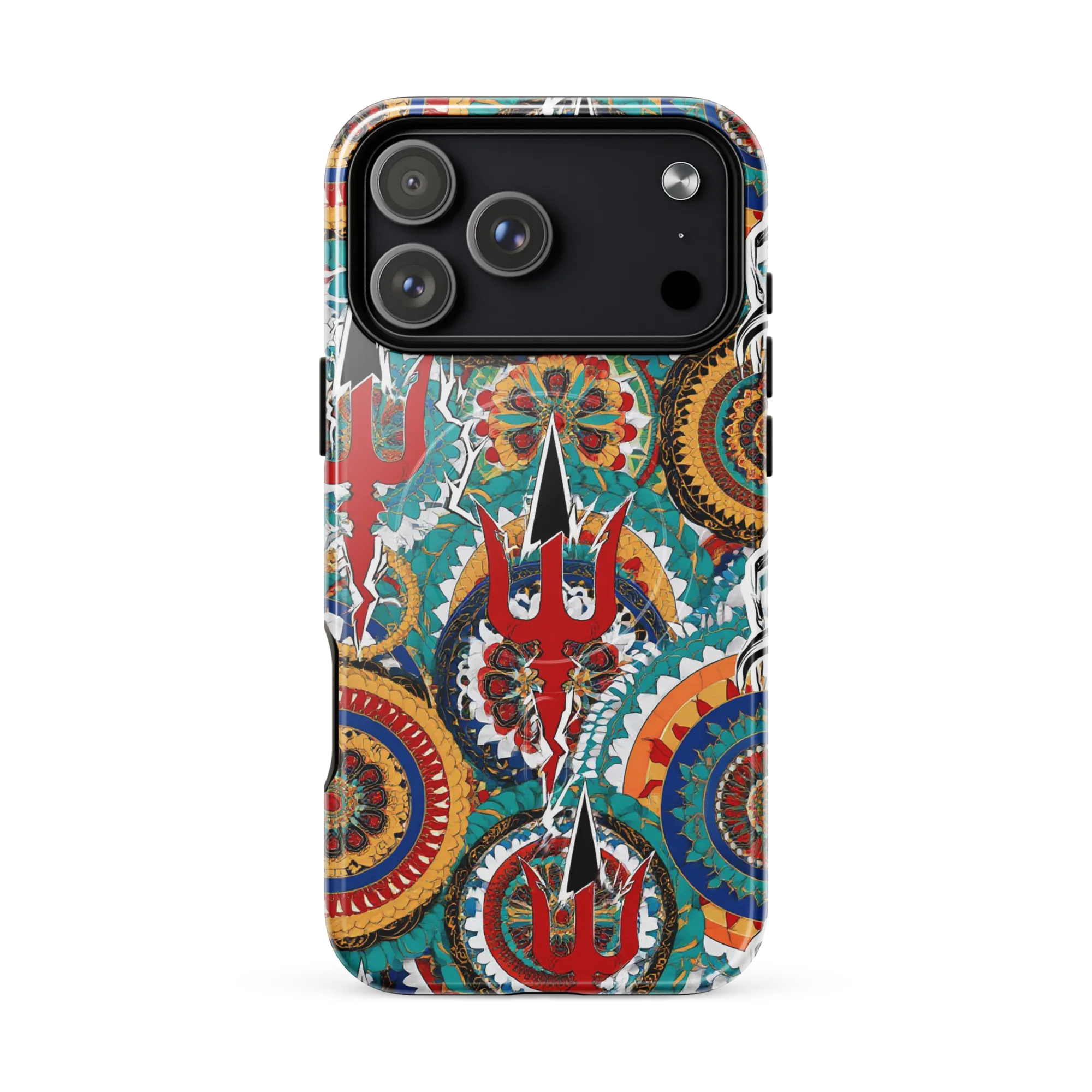 Trident Mandala on MagSafe Tough Case for iPhone® — Front