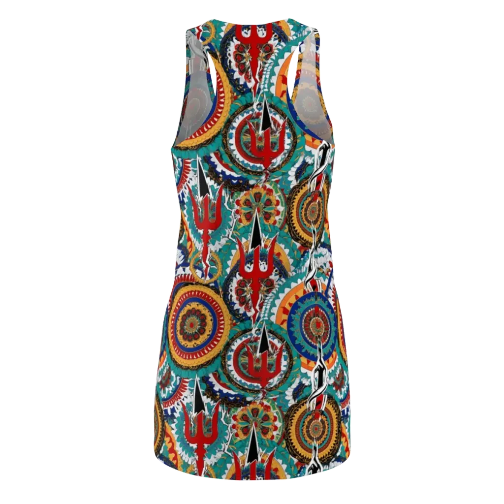 Trident Mandala on Racerback Dress — Back