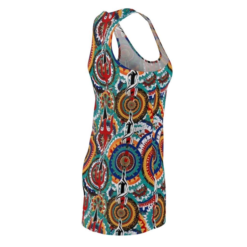 Trident Mandala on Racerback Dress — Back Side