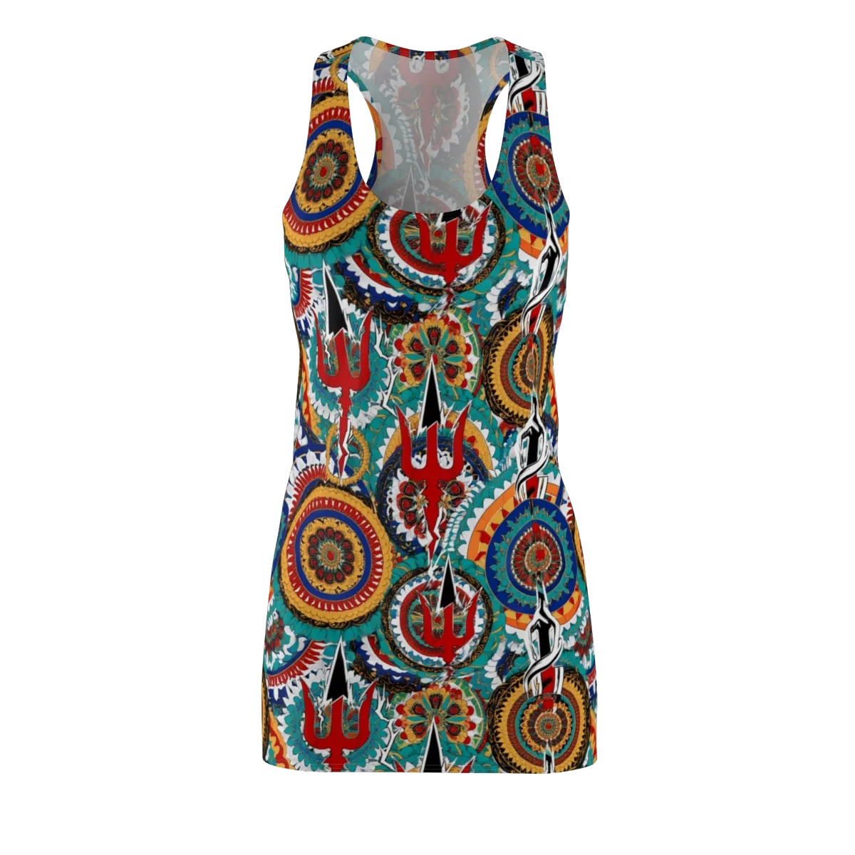 Trident Mandala on Racerback Dress — Front